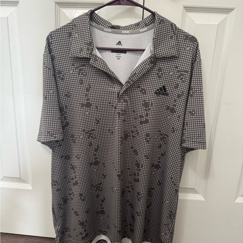 Adidas Men's Gray Polo Golf Shirt